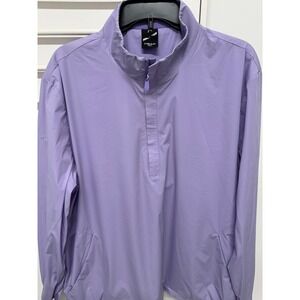Head Golf Mens Large Purple Quarter Zip Pullover Windbreaker Jacket L Mesh Line